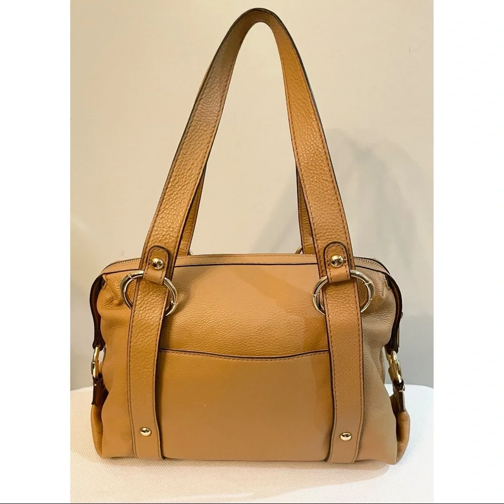 MICHAEL KORS Leather Fulton Caramel Satchel